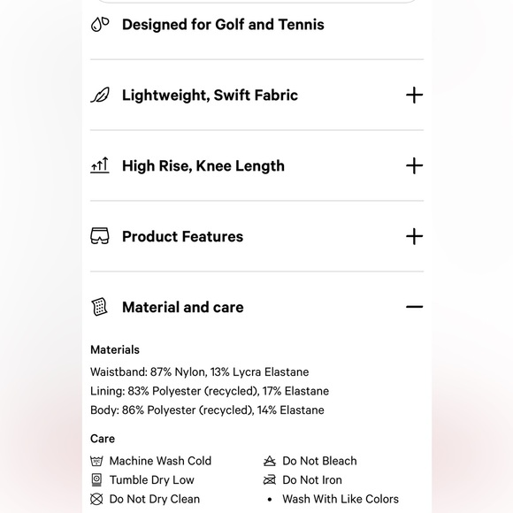 NWT Pleated High-Rise Knee-Length Tennis Skirt - Picture 4 of 6